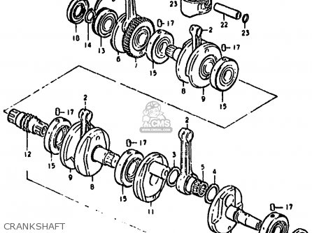 CRANKSHAFT - GS550M 1981 (X) (E02 E04 E06 E22 E24 E34)