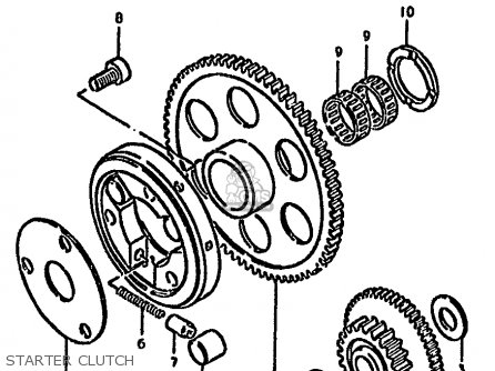 STARTER CLUTCH - GS550M 1981 (X) (E02 E04 E06 E22 E24 E34)