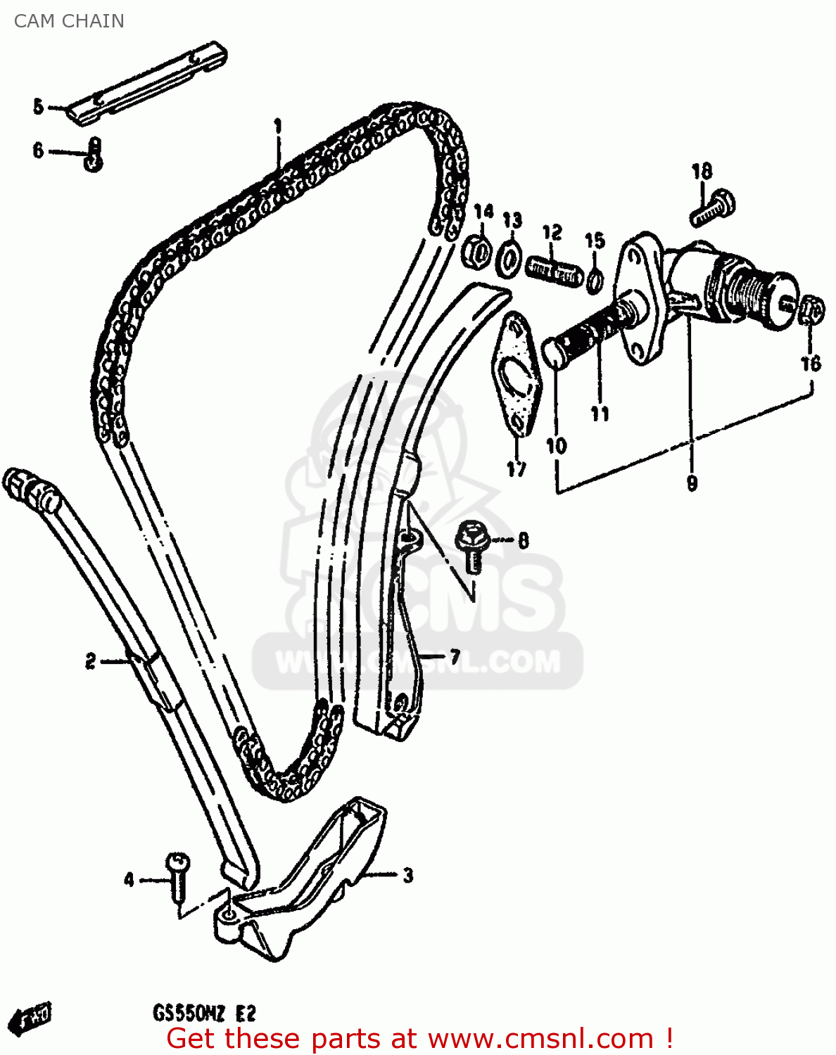 CAM CHAIN GS550M 1982 (Z) (E02 E04 E06 E22 E24 E25 E34)