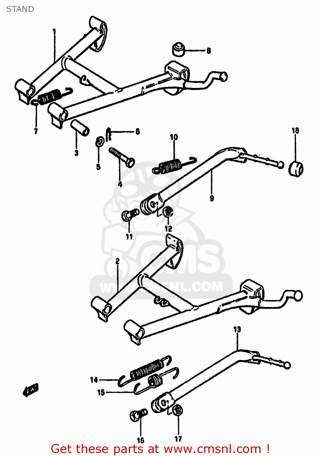 STAND GS550M 1982 (Z) (E02 E04 E06 E22 E24 E25 E34)