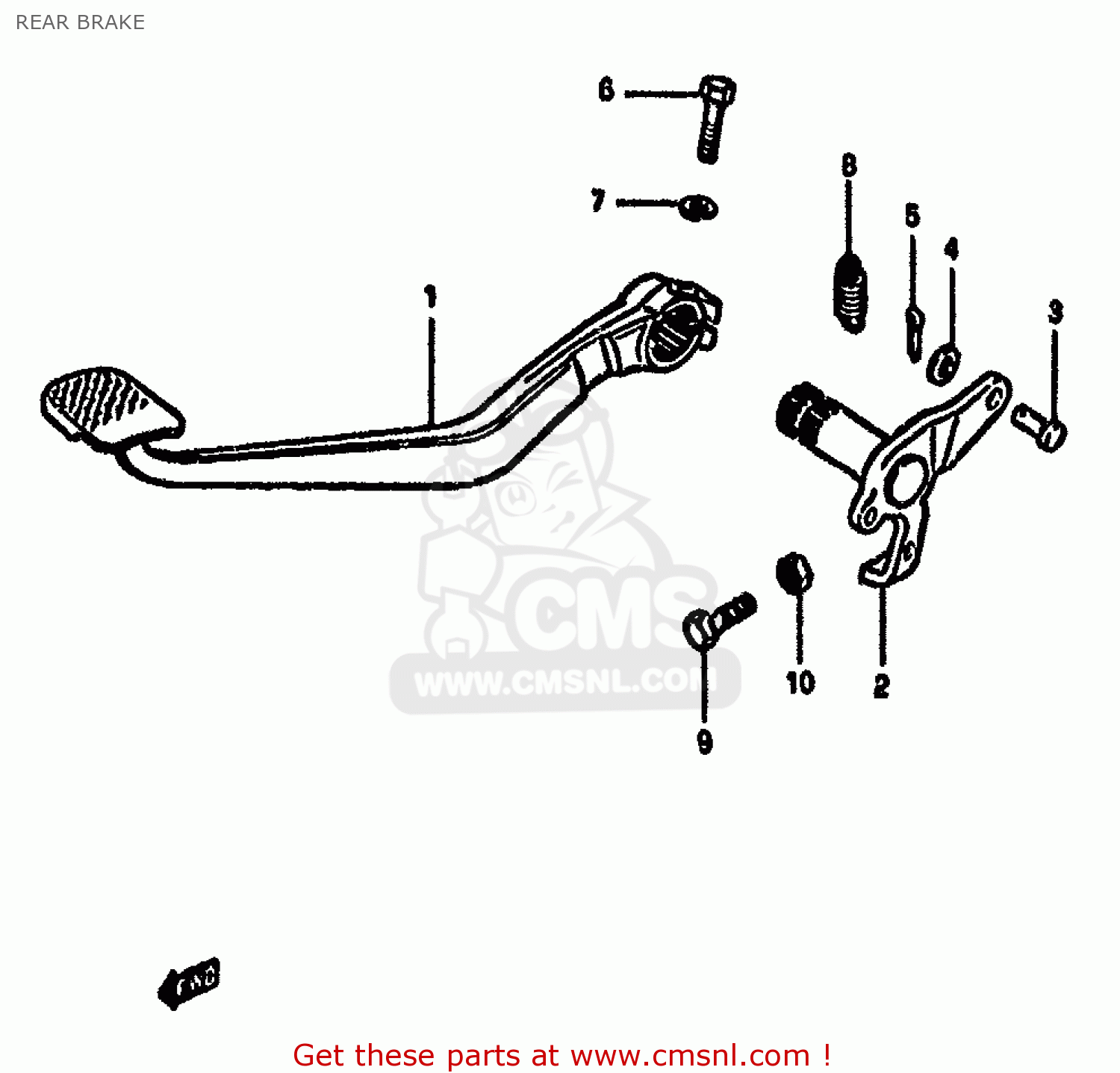 REAR BRAKE GS550M 1982 (Z) (E02 E04 E06 E22 E24 E25 E34)