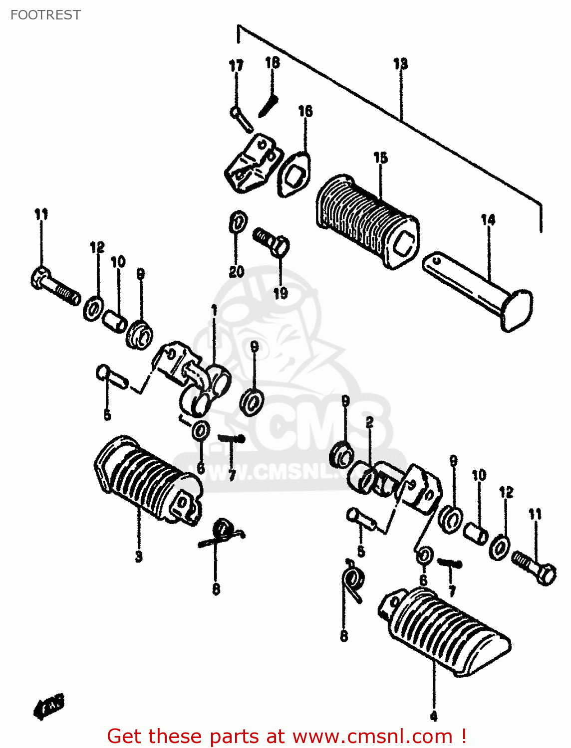 FOOTREST GS550M 1982 (Z) (E02 E04 E06 E22 E24 E25 E34)