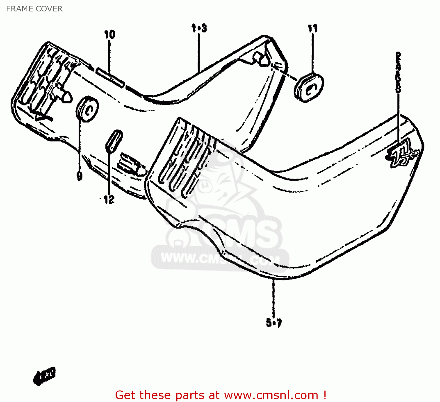 FRAME COVER GS550M 1982 (Z) (E02 E04 E06 E22 E24 E25 E34)