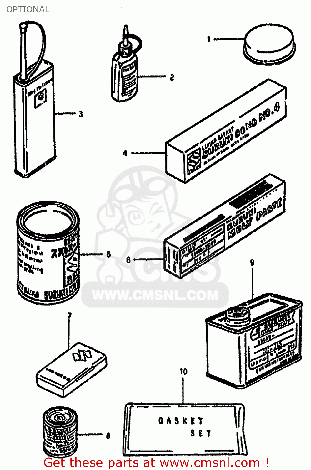 OPTIONAL GS550M 1982 (Z) (E02 E04 E06 E22 E24 E25 E34)