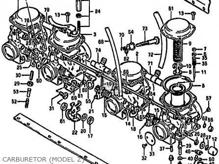 CARBURETOR (MODEL Z) - GS550M 1982 (Z) (E02 E04 E06 E22 E24 E25 E34)