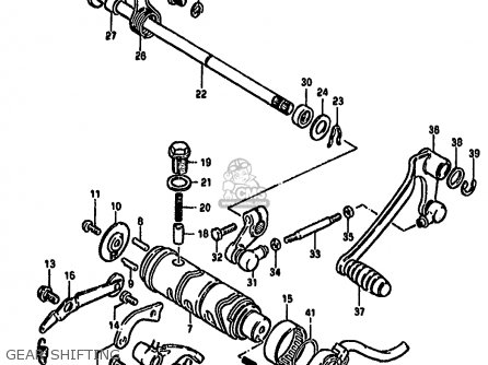 GEAR SHIFTING - GS550M 1982 (Z) (E02 E04 E06 E22 E24 E25 E34)