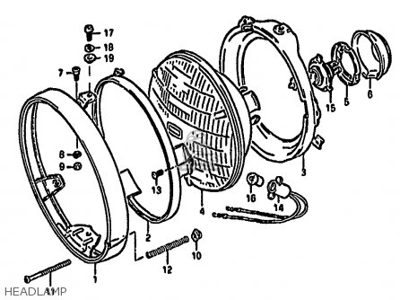 HEADLAMP - GS550M 1982 (Z) (E02 E04 E06 E22 E24 E25 E34)