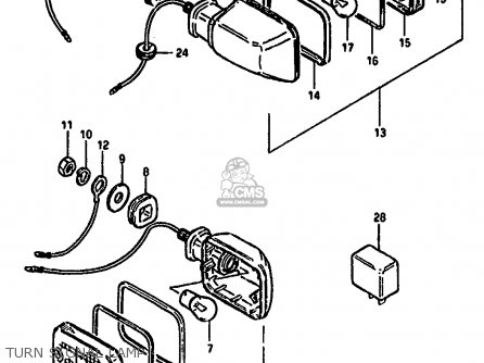 TURN SIGNAL LAMP - GS550M 1982 (Z) (E02 E04 E06 E22 E24 E25 E34)