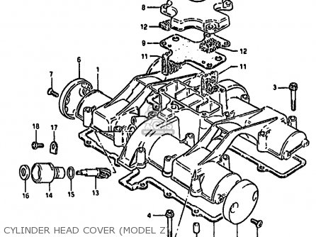 CYLINDER HEAD COVER (MODEL Z) - GS550M 1982 (Z) (E02 E04 E06 E22 E24 E25 E34)