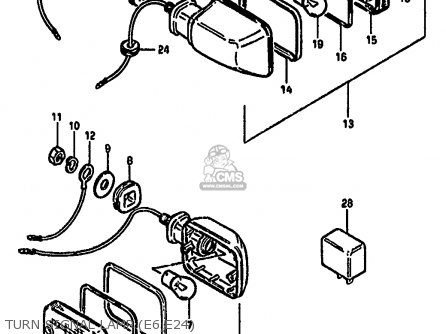 TURN SIGNAL LAMP (E6,E24) - GS550M 1982 (Z) (E02 E04 E06 E22 E24 E25 E34)