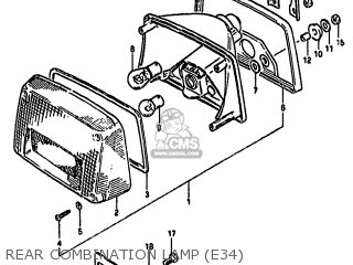 REAR COMBINATION LAMP (E34) - GS550M 1982 (Z) (E02 E04 E06 E22 E24 E25 E34)