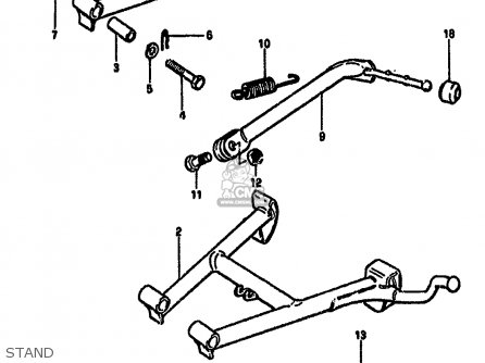 STAND - GS550M 1982 (Z) (E02 E04 E06 E22 E24 E25 E34)