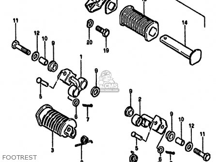 FOOTREST - GS550M 1982 (Z) (E02 E04 E06 E22 E24 E25 E34)