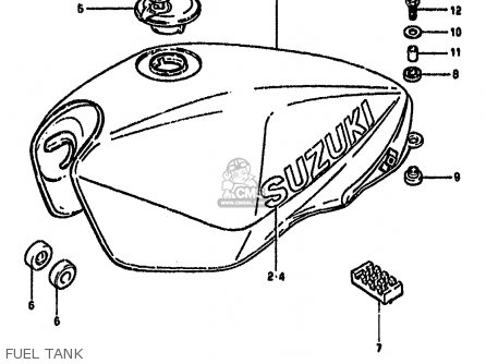 FUEL TANK - GS550M 1982 (Z) (E02 E04 E06 E22 E24 E25 E34)