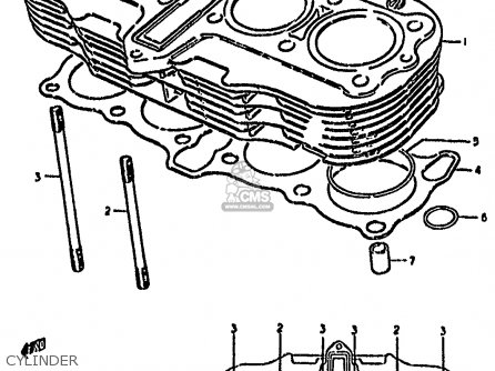 CYLINDER - GS550M 1982 (Z) (E02 E04 E06 E22 E24 E25 E34)