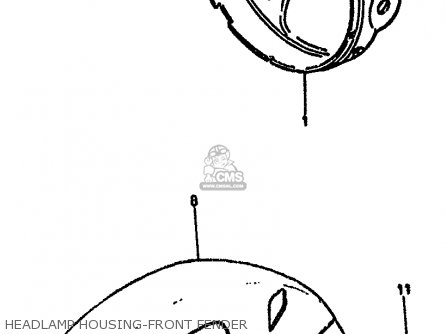 HEADLAMP HOUSING-FRONT FENDER - GS550M 1982 (Z) (E02 E04 E06 E22 E24 E25 E34)