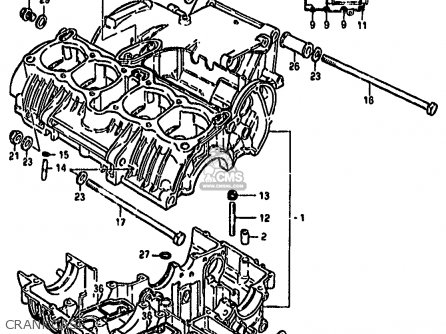 CRANKCASE - GS550M 1982 (Z) (E02 E04 E06 E22 E24 E25 E34)