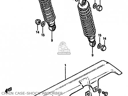 CHAIN CASE-SHOCK ABSORBER - GS550M 1982 (Z) (E02 E04 E06 E22 E24 E25 E34)