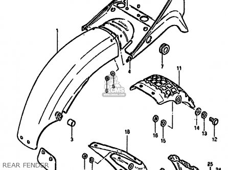 REAR FENDER - GS550M 1982 (Z) (E02 E04 E06 E22 E24 E25 E34)