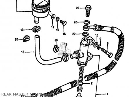REAR MASTER CYLINDER - GS550M 1982 (Z) (E02 E04 E06 E22 E24 E25 E34)