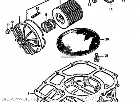 OIL PUMP-OIL FILTER - GS550M 1982 (Z) (E02 E04 E06 E22 E24 E25 E34)