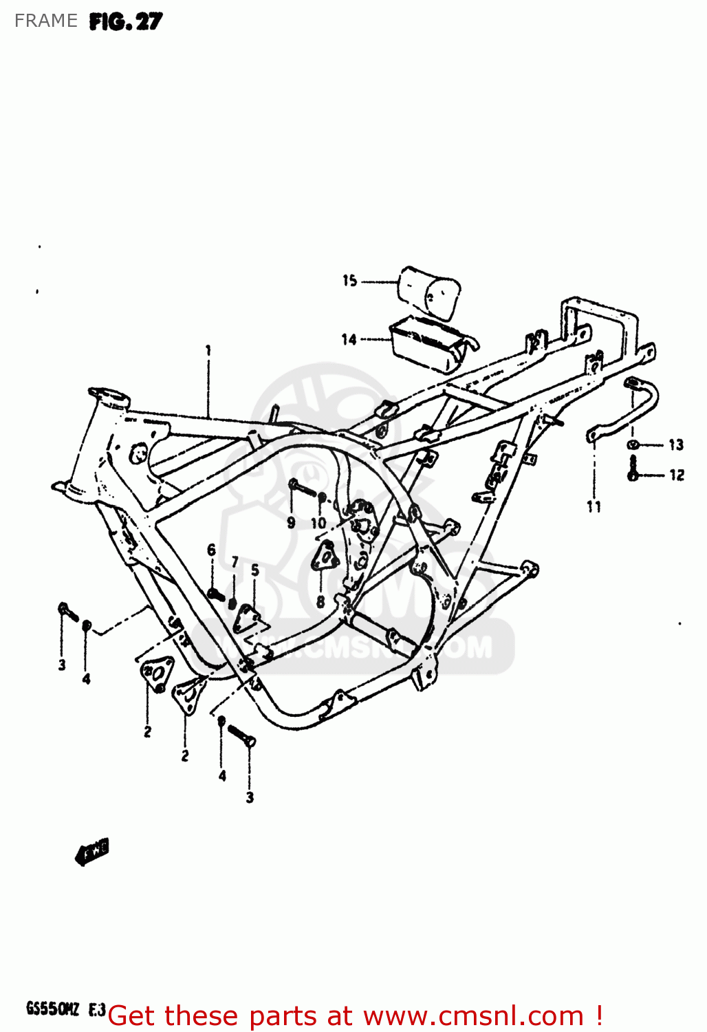 Suzuki Gs550m 1982 (z) Usa (e03) Frame - Buy Original Frame Spares Online