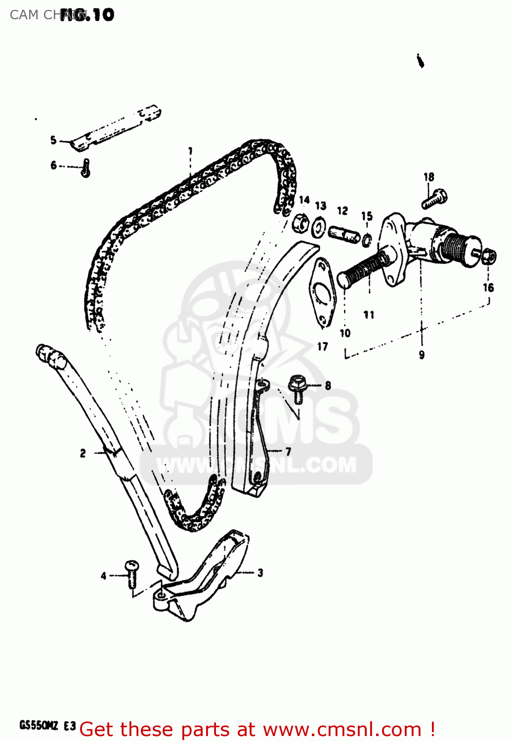 CAM CHAIN GS550M 1982 (Z) USA (E03)