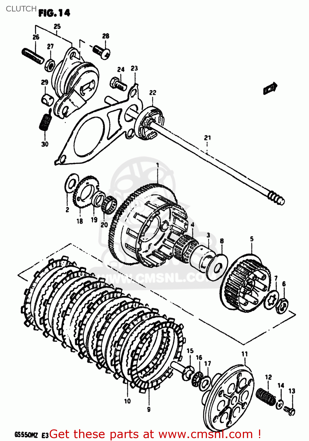 CLUTCH GS550M 1982 (Z) USA (E03)