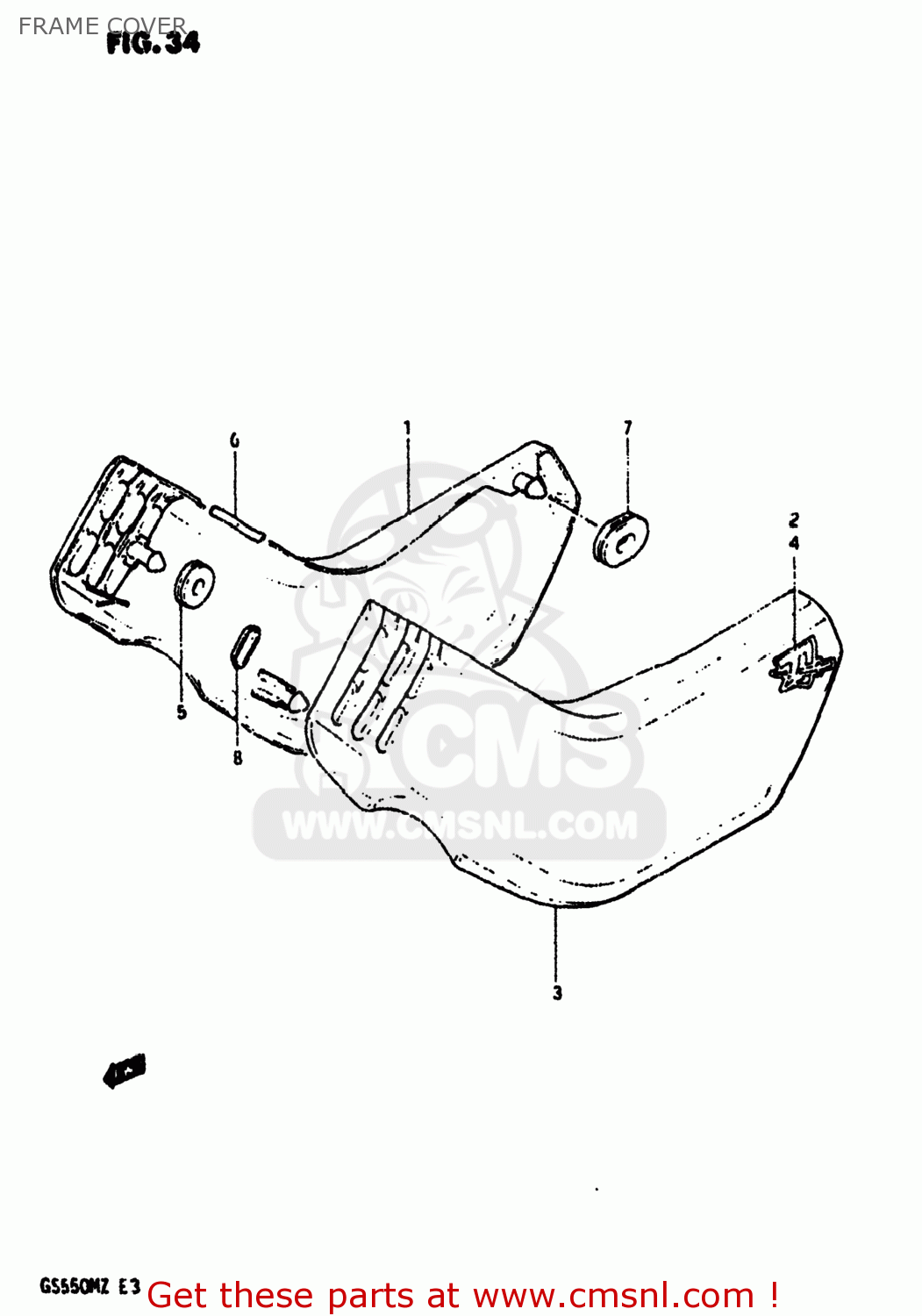 FRAME COVER GS550M 1982 (Z) USA (E03)