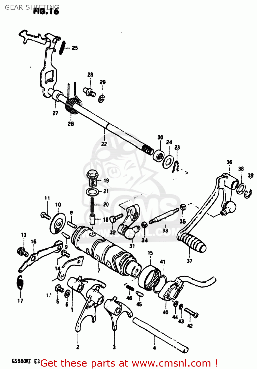 GEAR SHIFTING GS550M 1982 (Z) USA (E03)