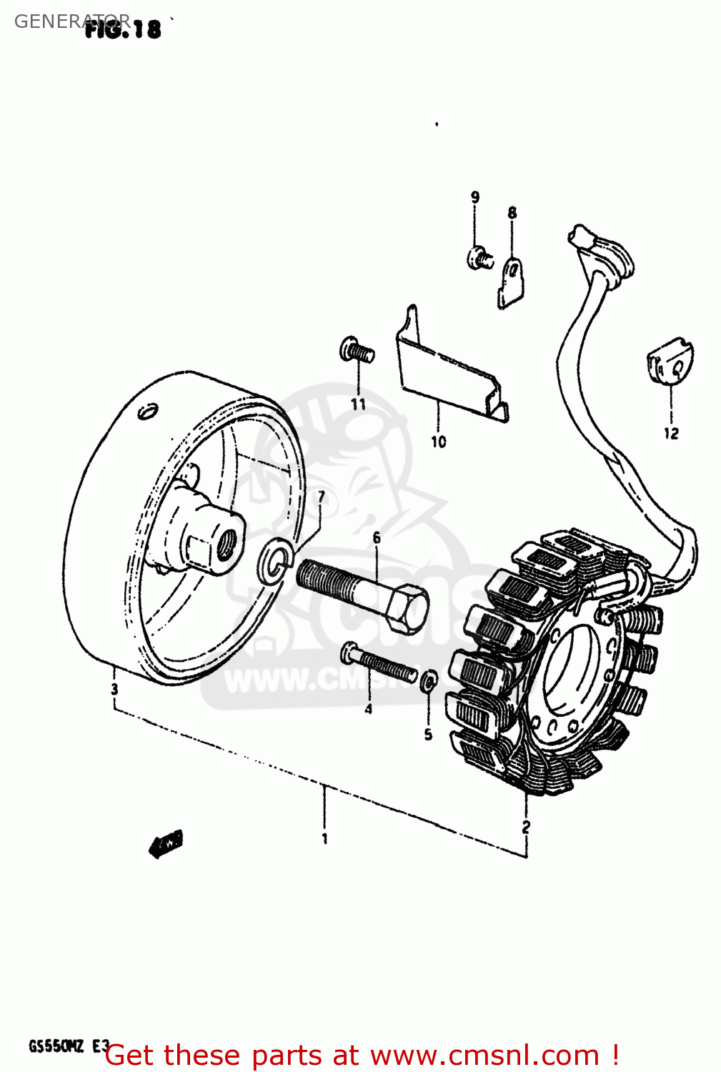 GENERATOR GS550M 1982 (Z) USA (E03)