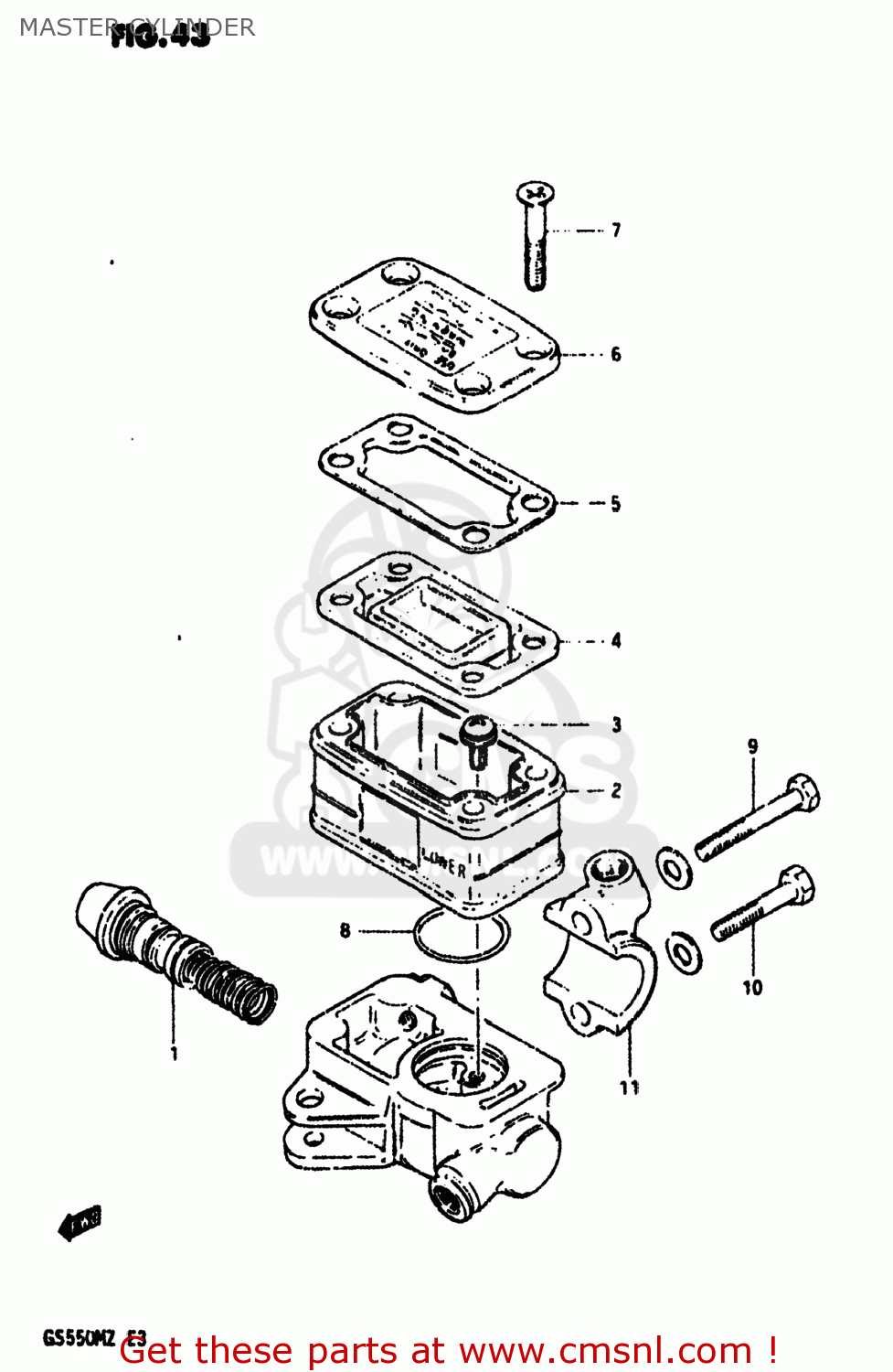 MASTER CYLINDER GS550M 1982 (Z) USA (E03)