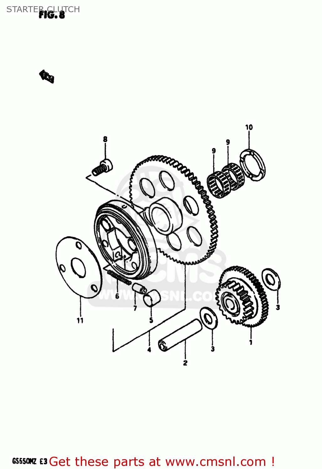 STARTER CLUTCH GS550M 1982 (Z) USA (E03)