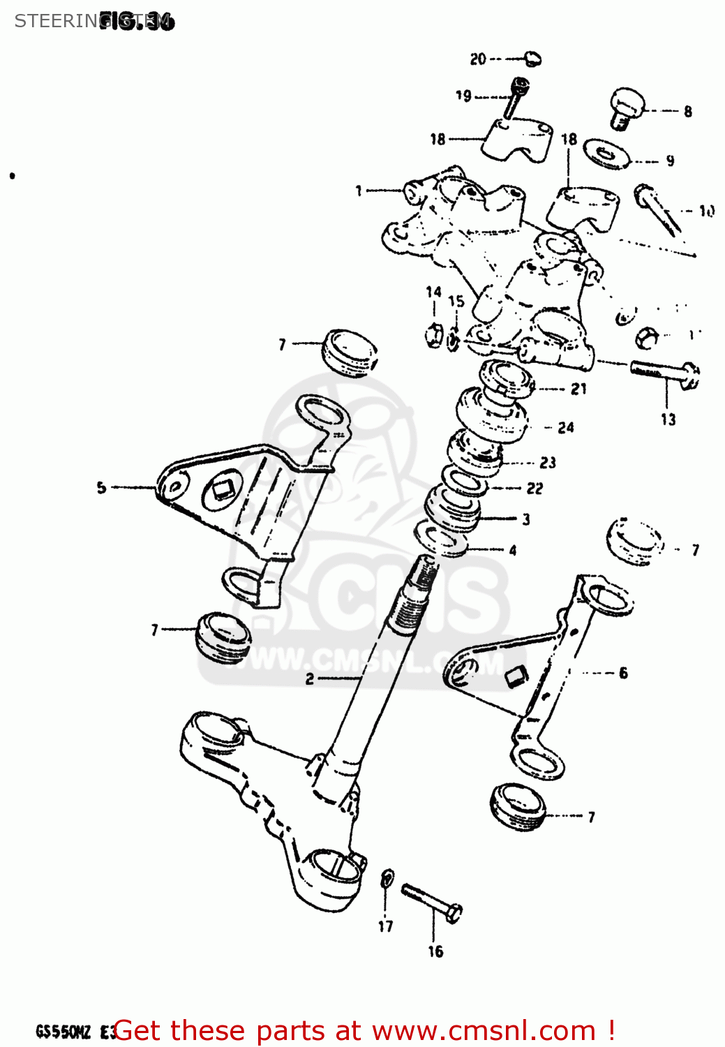 STEERING STEM GS550M 1982 (Z) USA (E03)