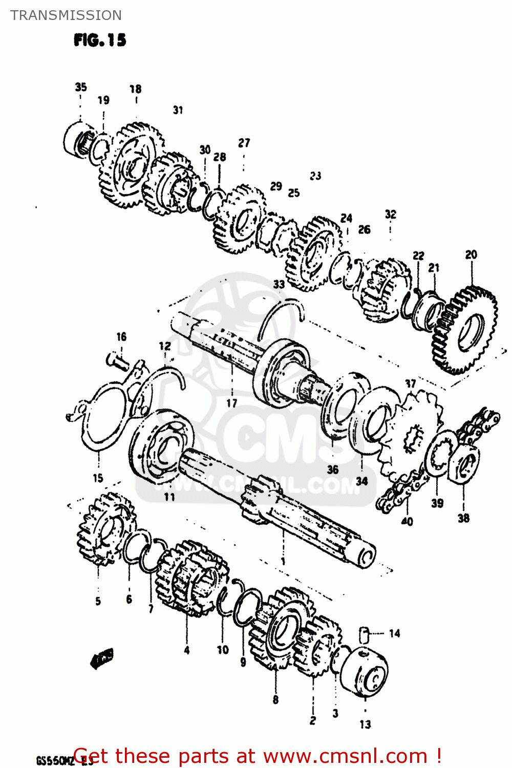 TRANSMISSION GS550M 1982 (Z) USA (E03)
