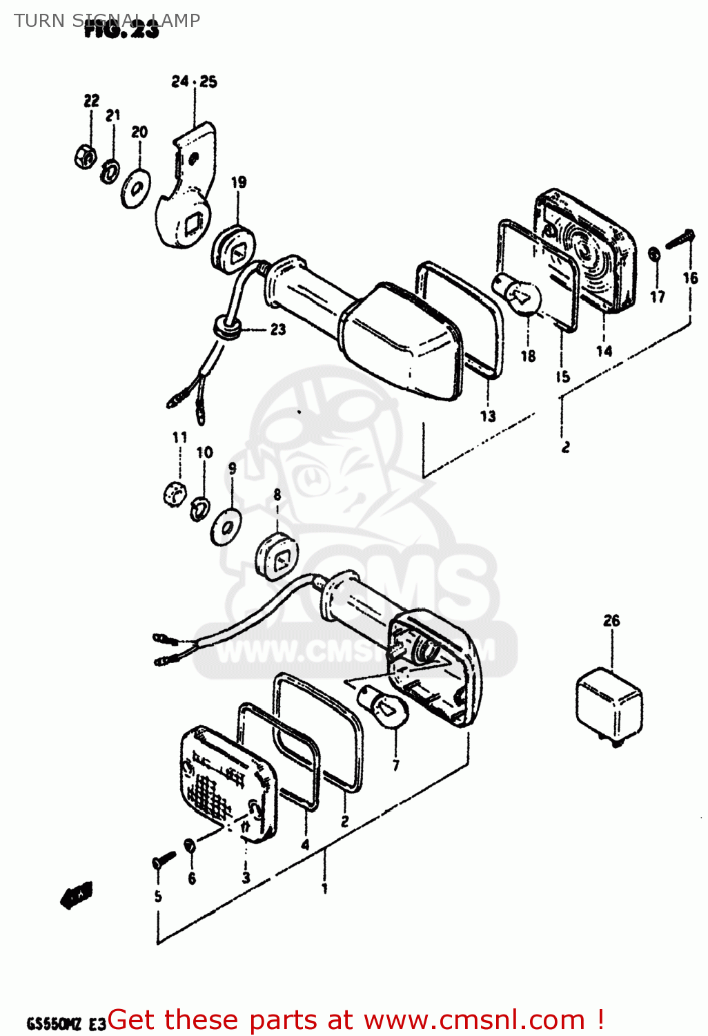 TURN SIGNAL LAMP GS550M 1982 (Z) USA (E03)