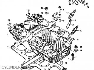 CYLINDER HEAD - GS550M 1982 (Z) USA (E03)