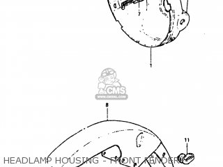 HEADLAMP HOUSING - FRONT FENDER - GS550M 1982 (Z) USA (E03)