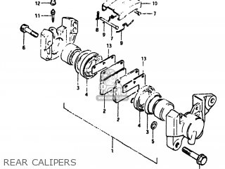 REAR CALIPERS - GS550M 1982 (Z) USA (E03)