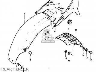 REAR FENDER - GS550M 1982 (Z) USA (E03)