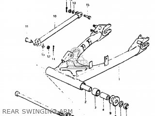 REAR SWINGING ARM - GS550M 1982 (Z) USA (E03)