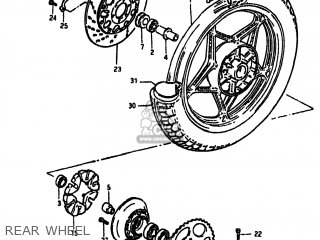 REAR WHEEL - GS550M 1982 (Z) USA (E03)