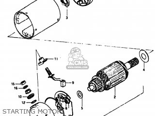 STARTING MOTOR - GS550M 1982 (Z) USA (E03)