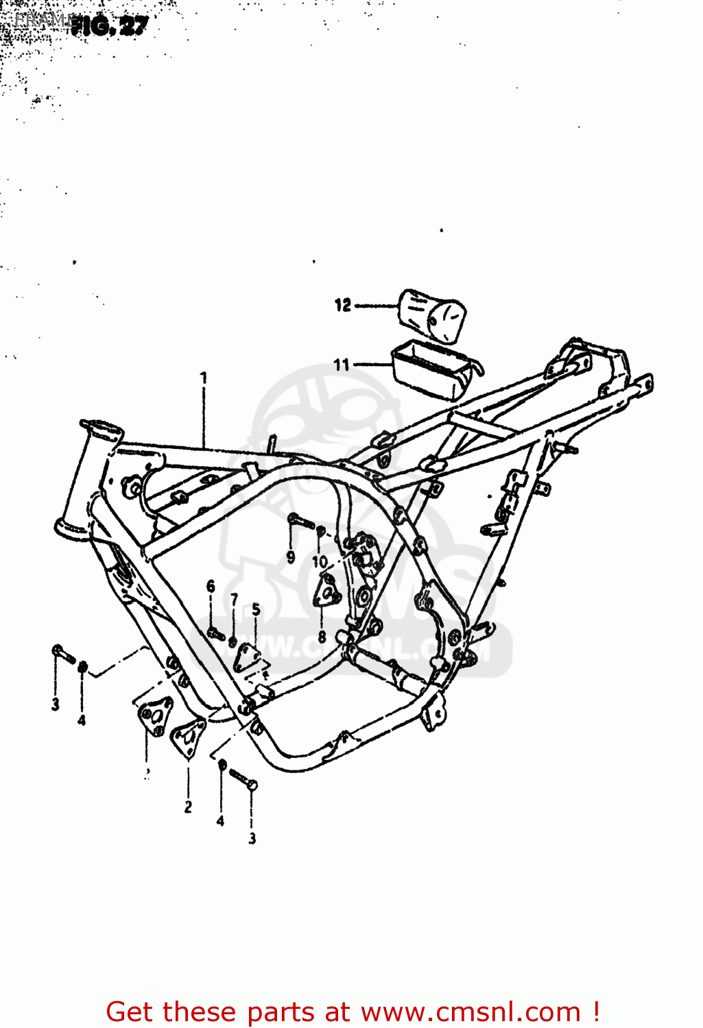 Suzuki GS550T 1981 (X) USA (E03) FRAME - buy original FRAME spares online