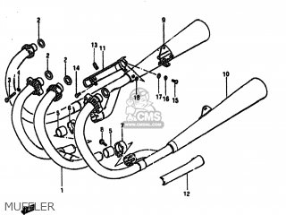 Suzuki GS550T 1981 (X) USA (E03) parts lists and schematics