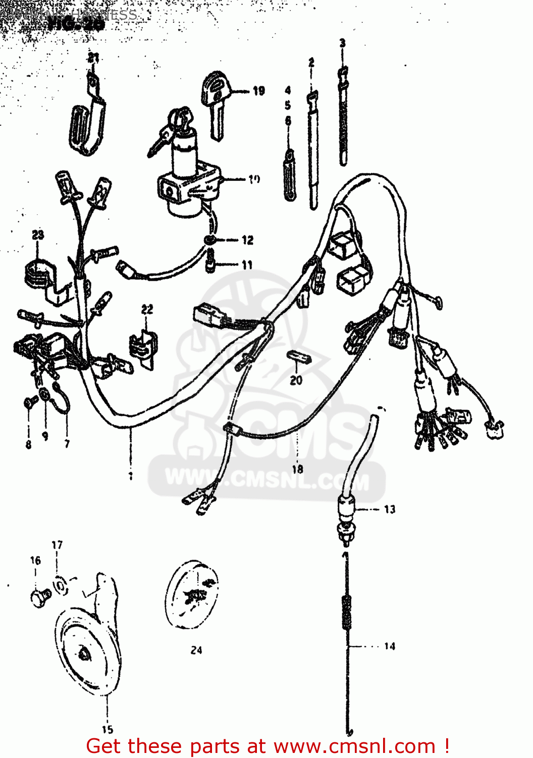 Suzuki GS550T 1981 (X) USA (E03) WIRING HARNESS - buy original WIRING HARNESS spares online