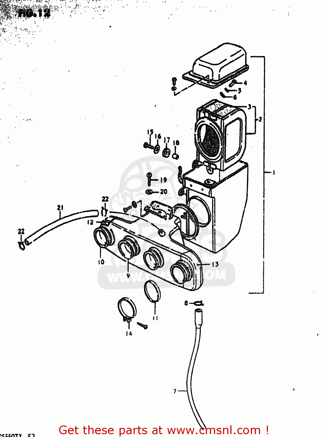 AIR CLEANER GS550T 1981 (X) USA (E03)