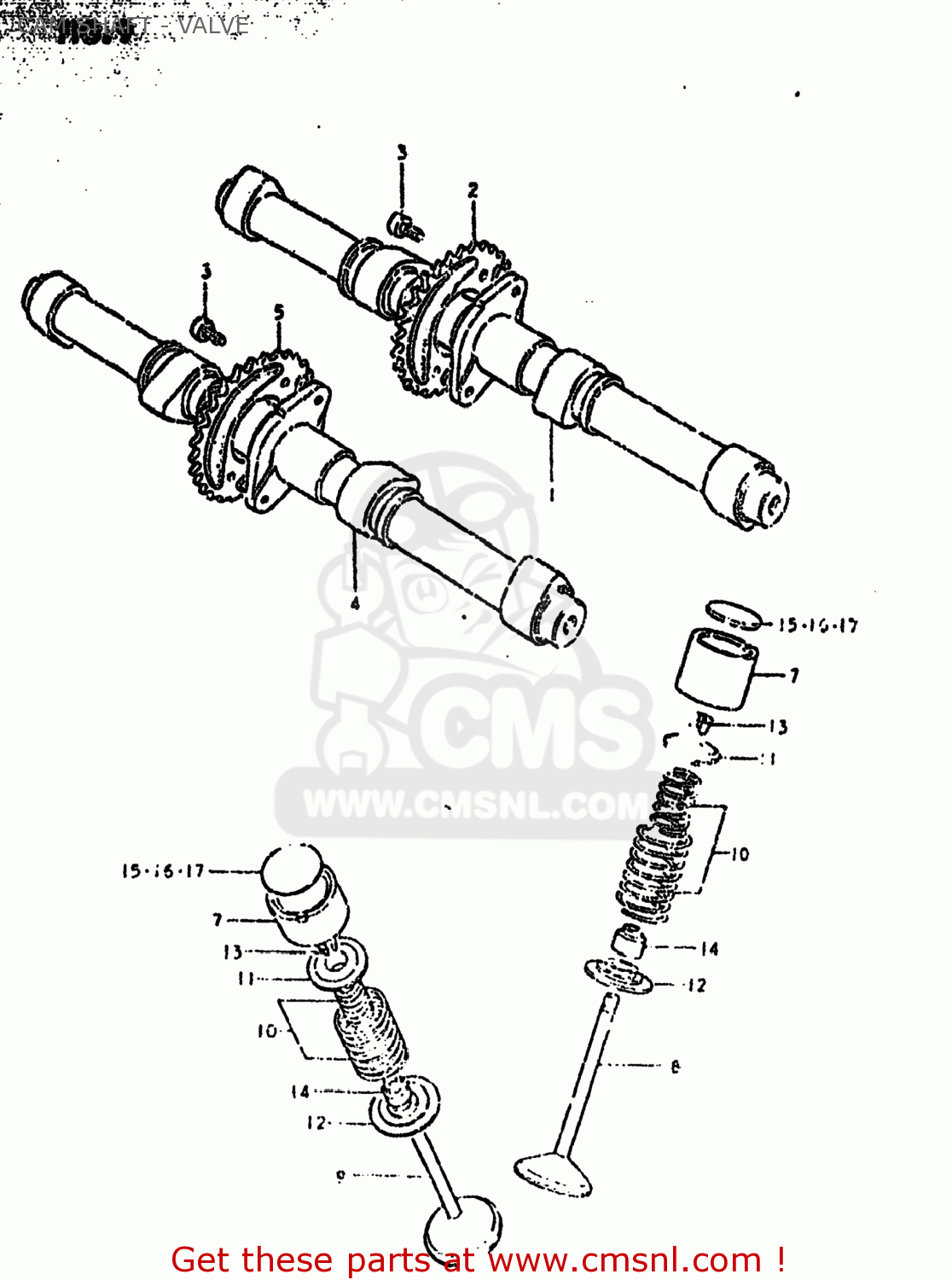 CAM SHAFT - VALVE GS550T 1981 (X) USA (E03)