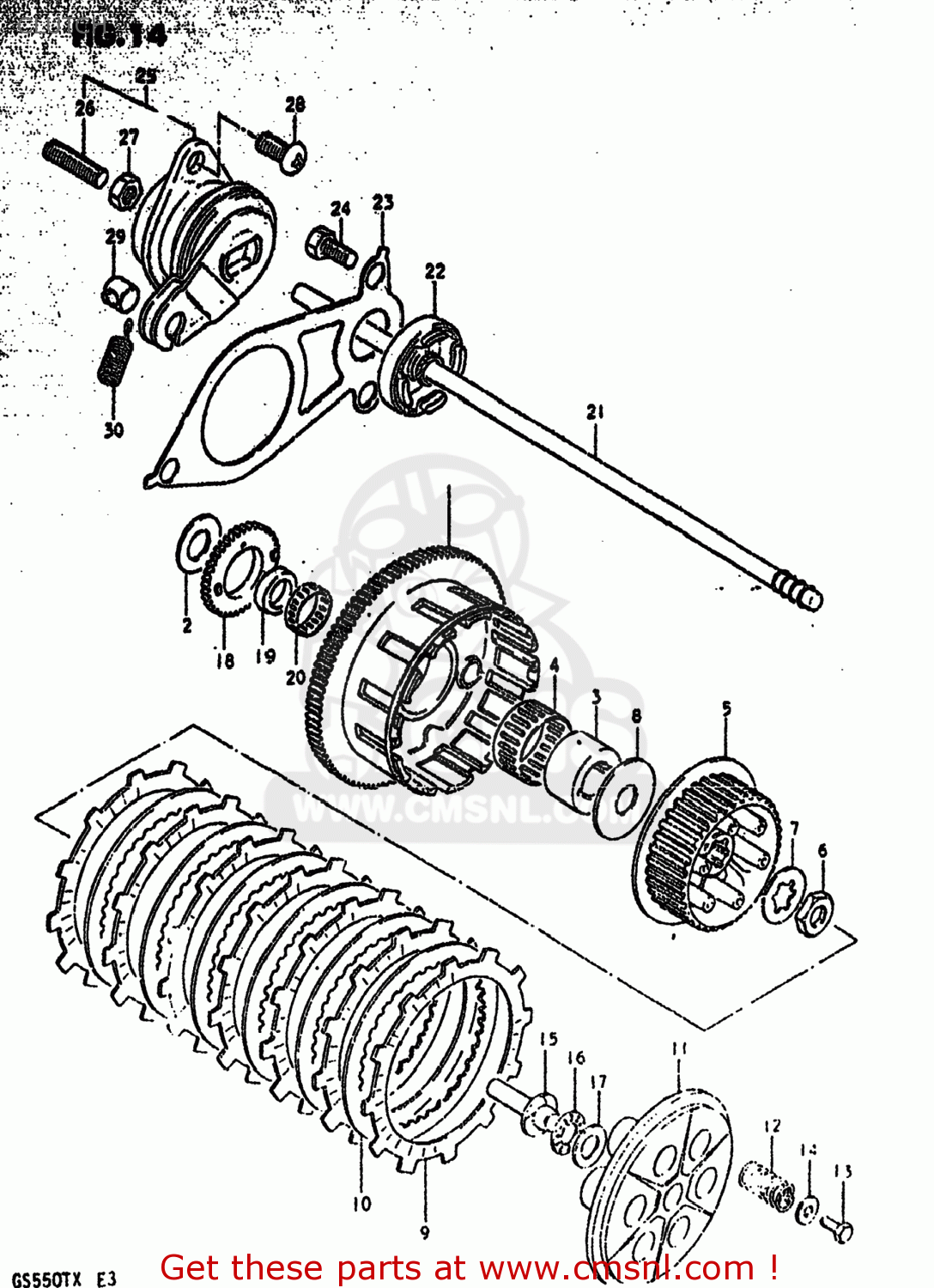 CLUTCH GS550T 1981 (X) USA (E03)