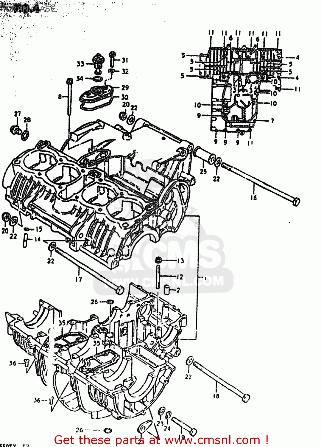 CRANKCASE GS550T 1981 (X) USA (E03)